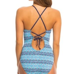 Carve Designs Nosara Swimsuit in Turquoise, Purple and Navy XS